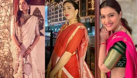 saree hot actress|10 Bollywood Divas Who Have Nailed The Handloom。